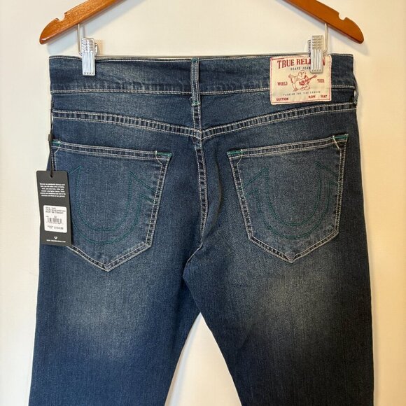 NWT True Religion Ricky Relaxed Straight Men’s Jeans Size 32 Denim Western - Picture 11 of 14